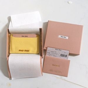 Authentic Miu Miu Madras Bicolor Card Holder